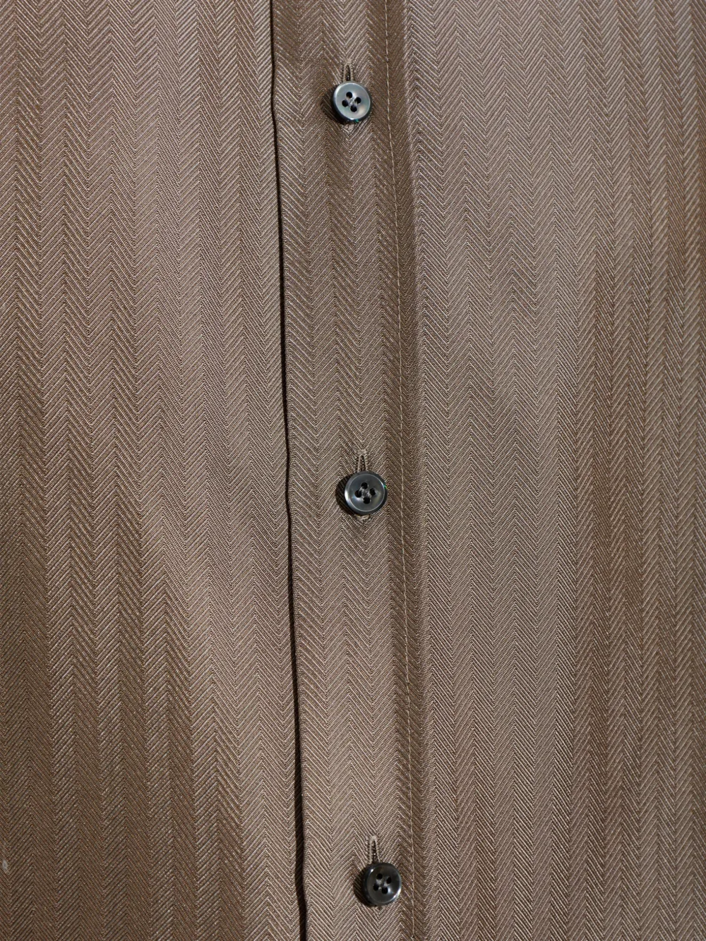Giorgio Armani Overhemd met visgraatpatroon Bruin