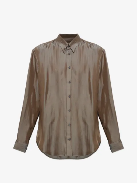 Giorgio Armani herringbone-pattern shirt