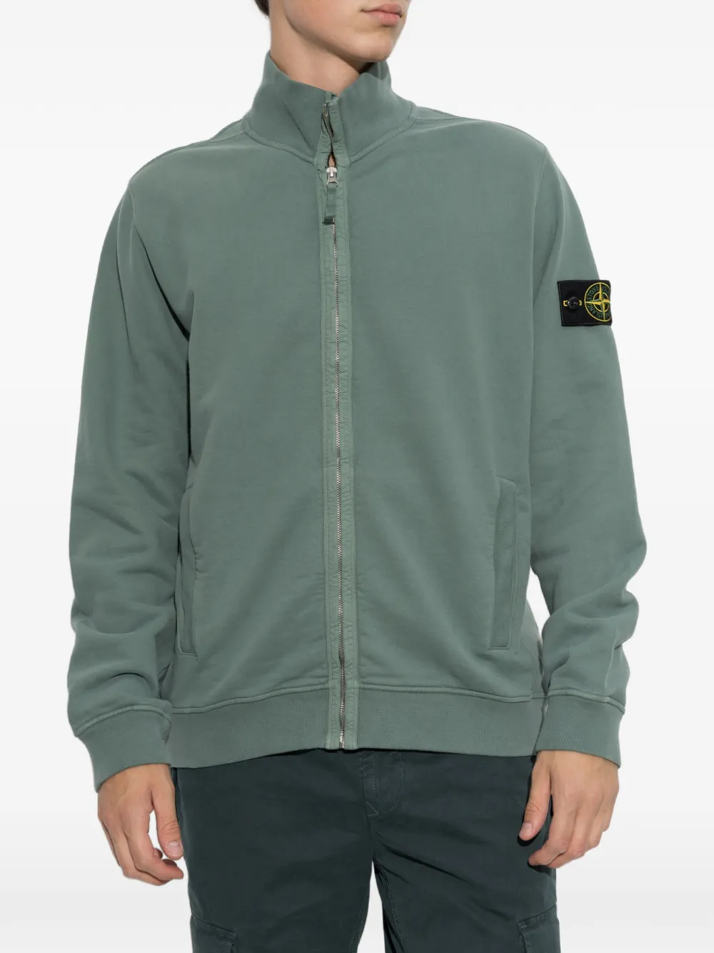 Stone Island Trui met logopatch Groen