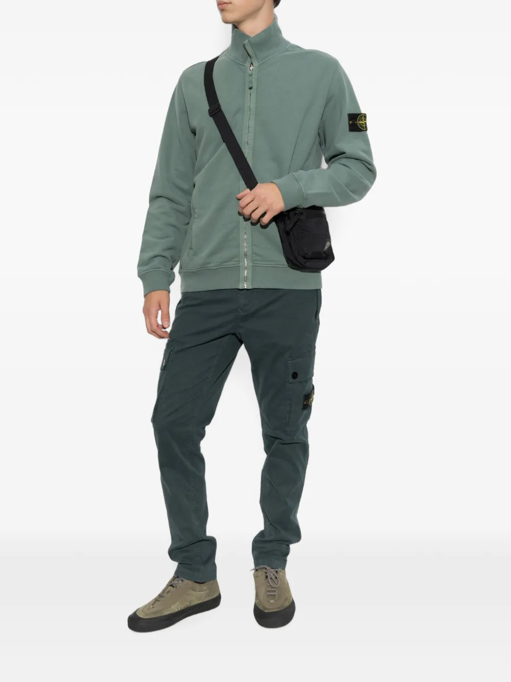Stone Island Trui met logopatch Groen