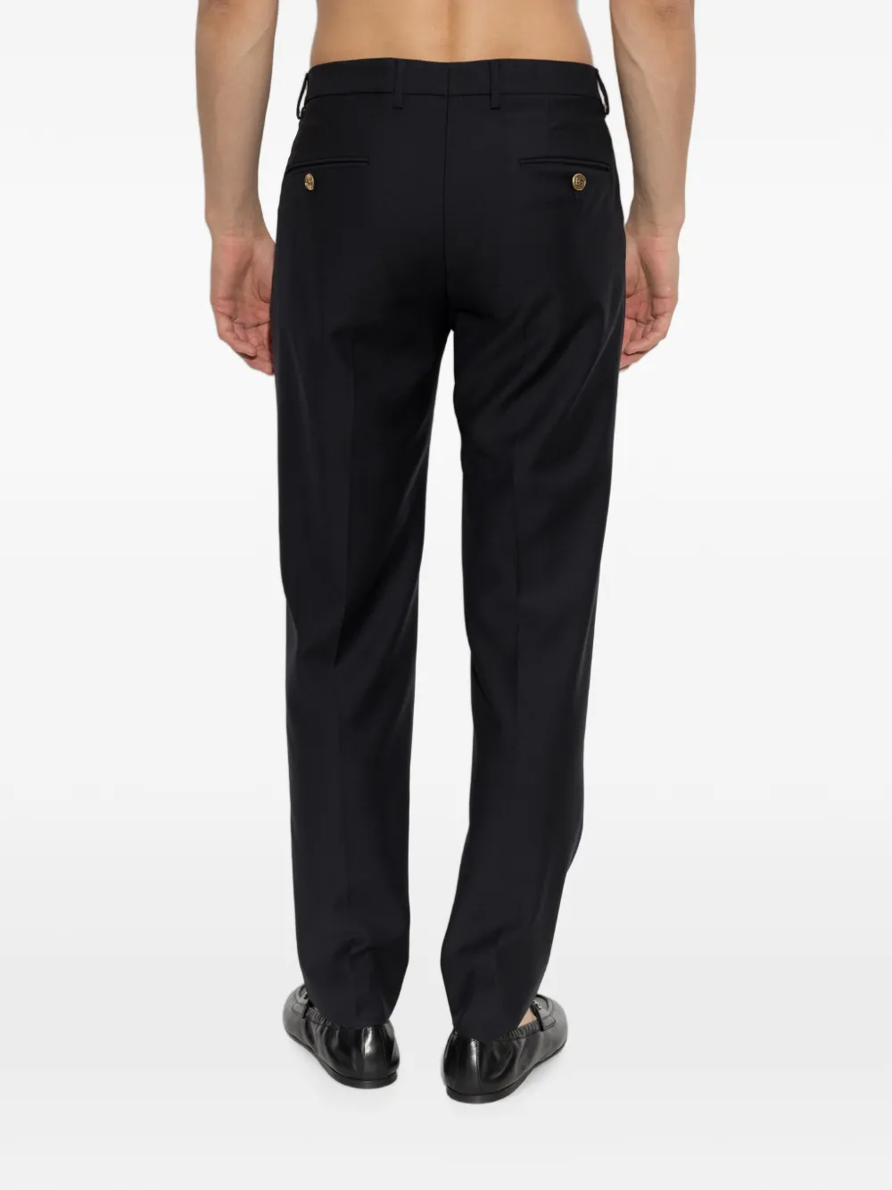 Dolce & Gabbana Wollen plooibroek Zwart