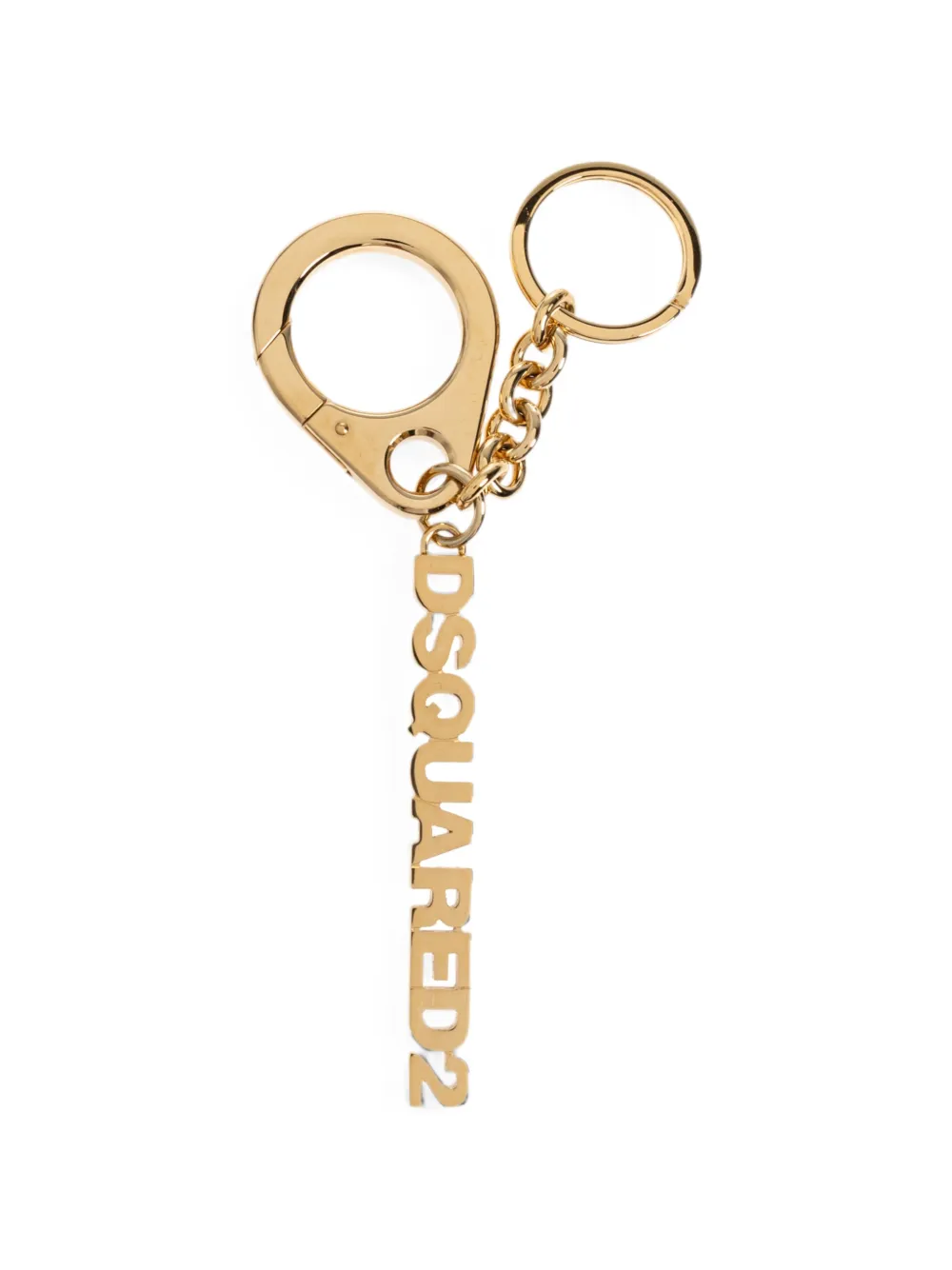 Dsquared2 Logo-pendant Lobster-claw Keychain In Gold