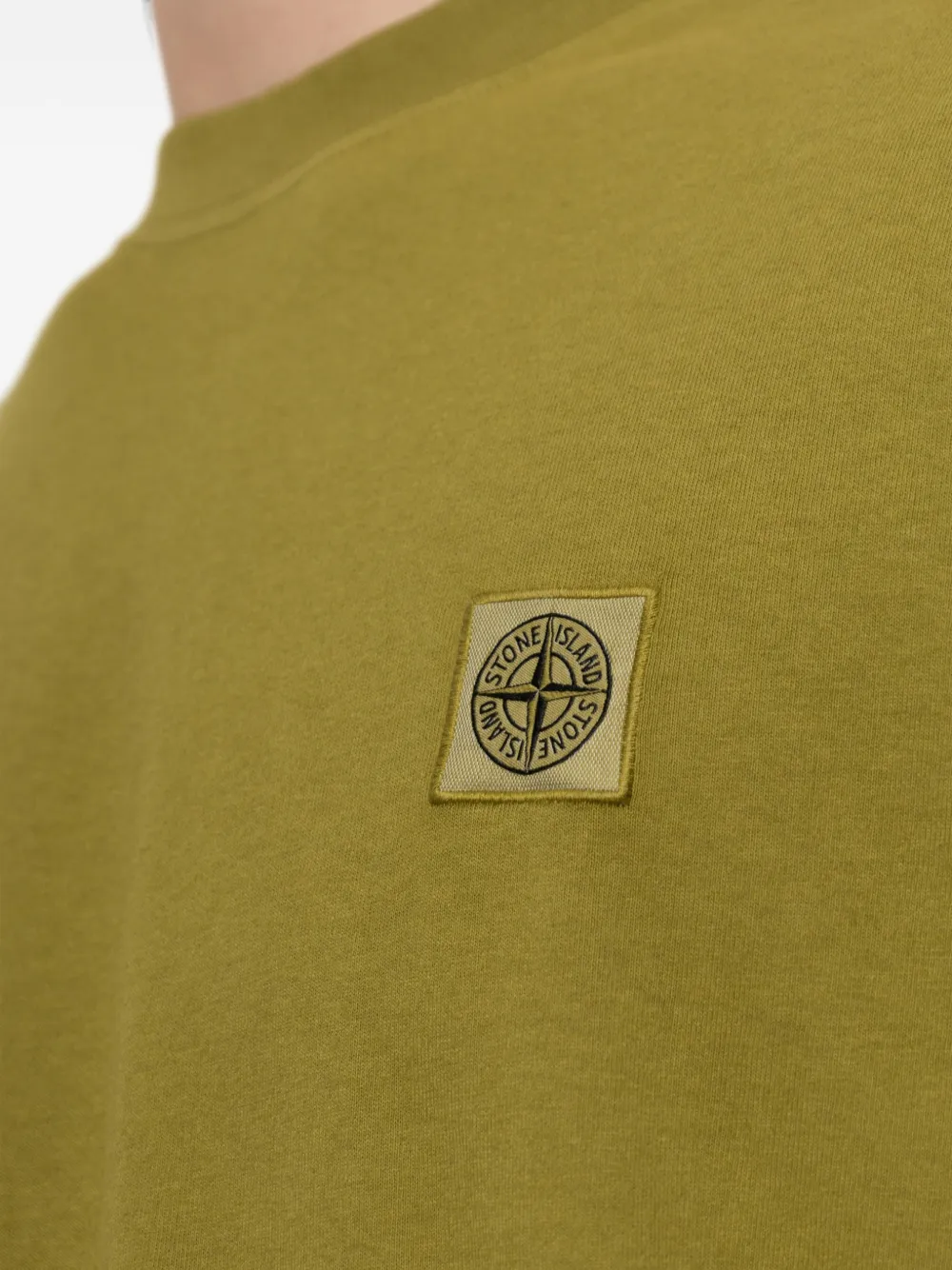 Stone Island T-shirt met logopatch Groen