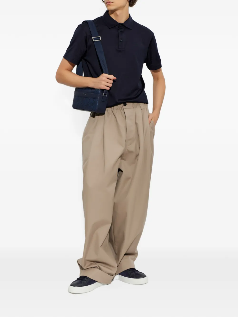 Giorgio Armani Poloshirt met korte mouwen Blauw