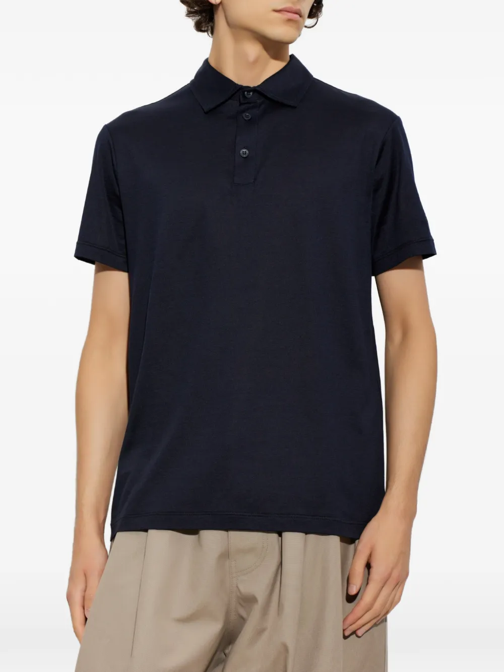 Giorgio Armani Poloshirt met korte mouwen Blauw