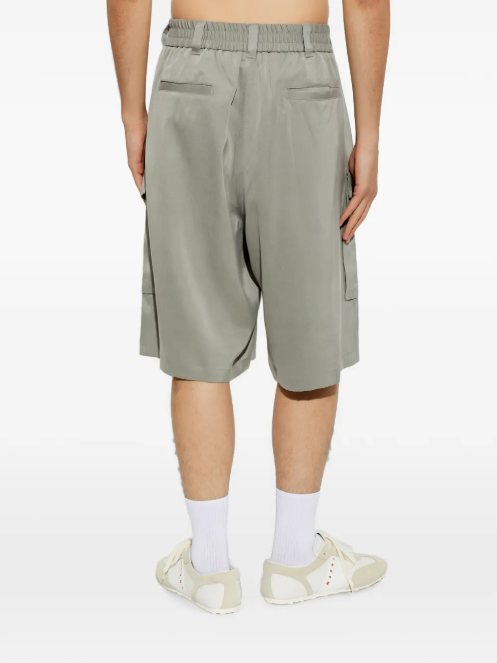Giorgio Armani Geplooide cargo shorts Grijs