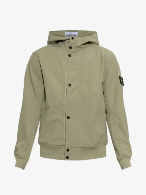 Stone Island logo-patch hooded jacket