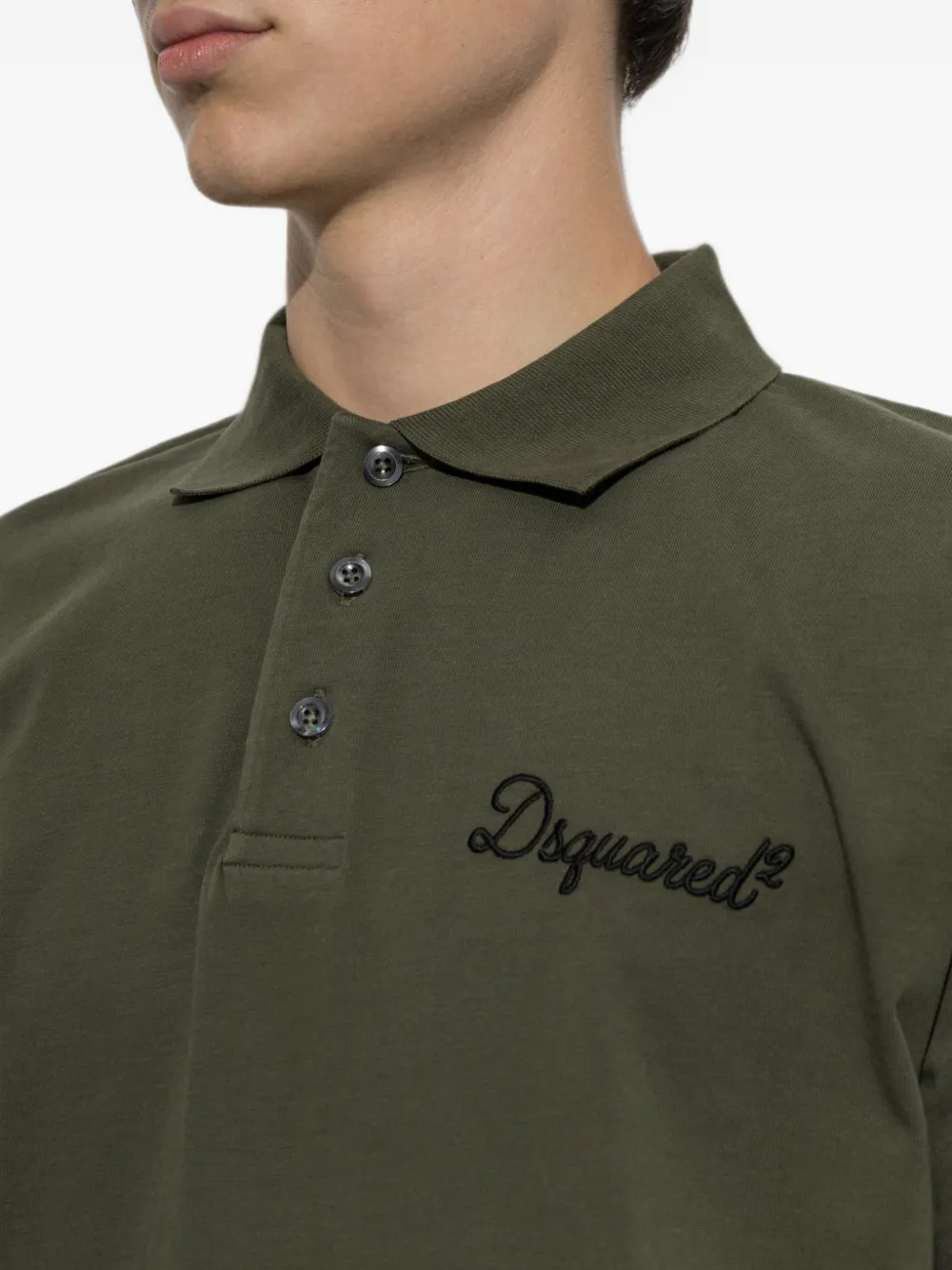 DSQUARED2 Poloshirt met geborduurd logo Groen