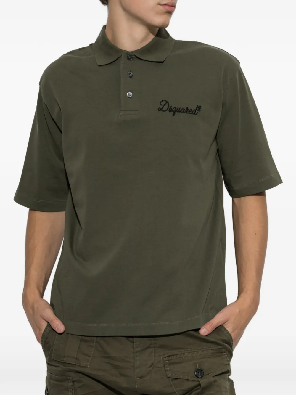 DSQUARED2 Poloshirt met geborduurd logo Groen