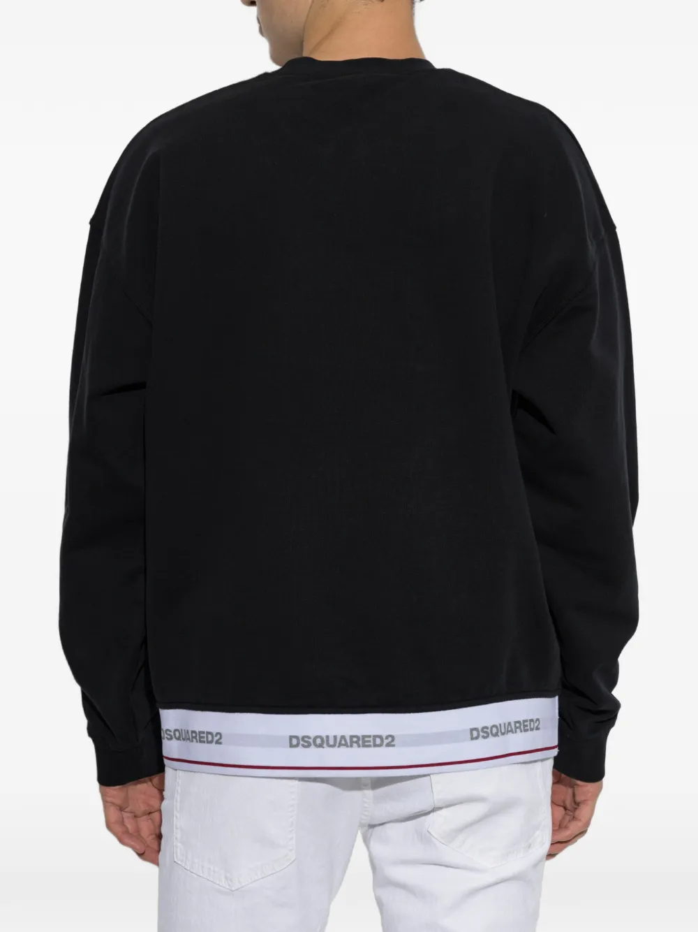 DSQUARED2 Trui met logo afwerking Zwart