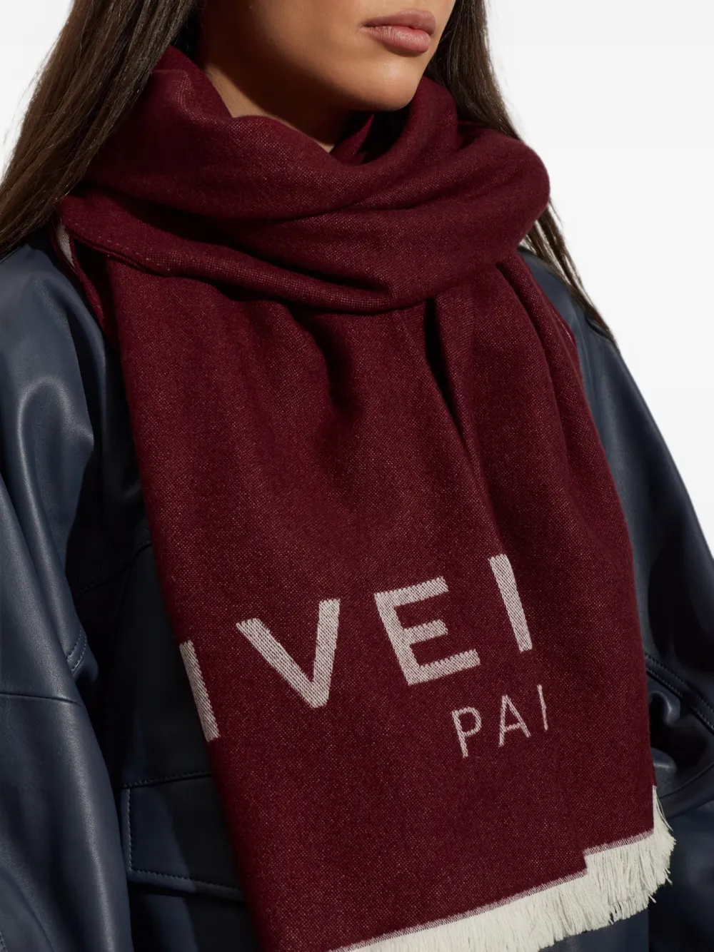 Givenchy Sjaal met intarsia logo Rood