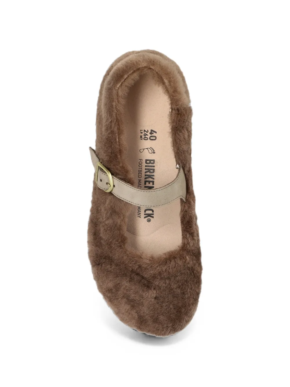 Birkenstock Santa Clarita ballerina's met gesp Bruin