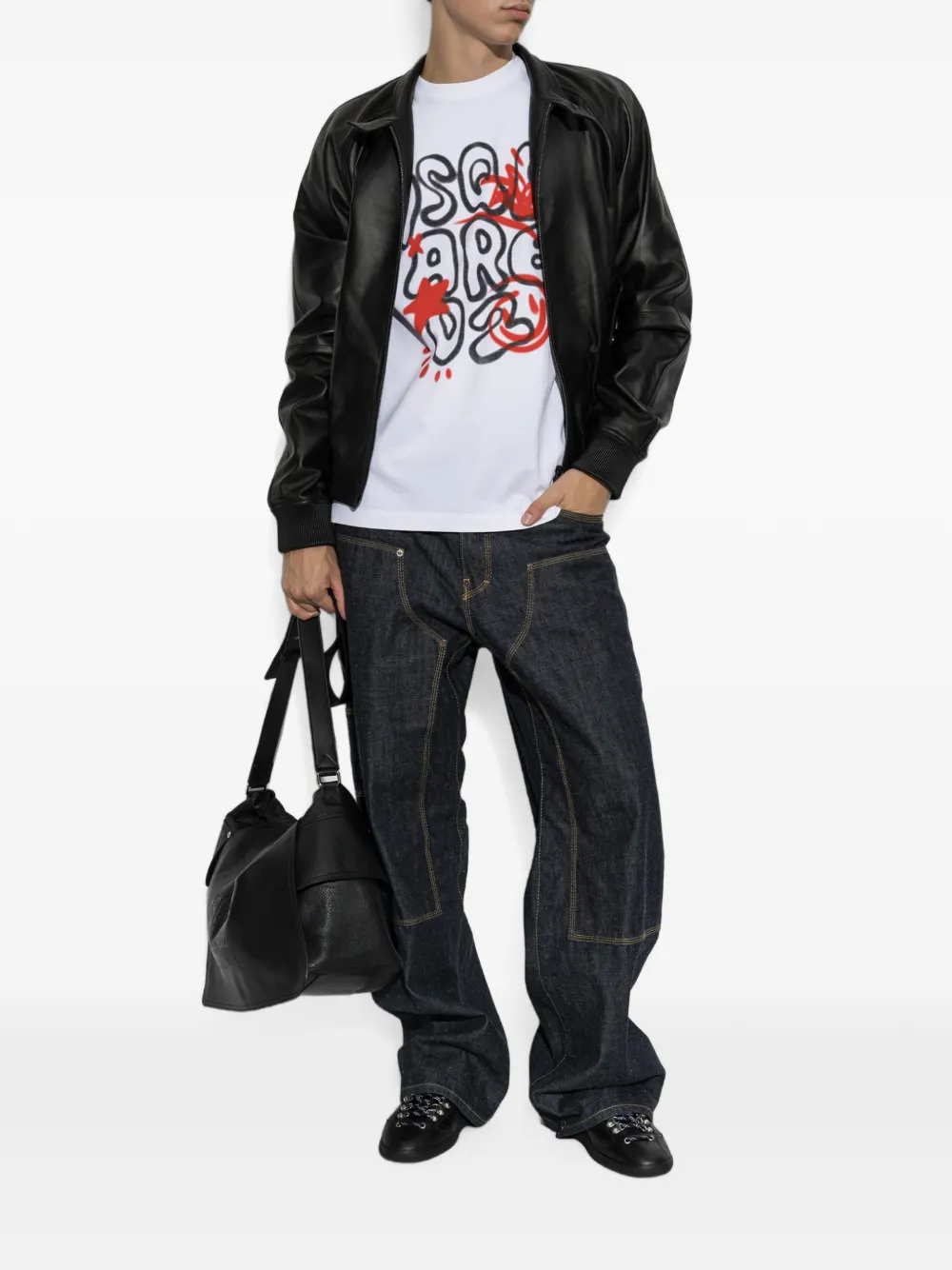 DSQUARED2 T-shirt met logoprint Wit