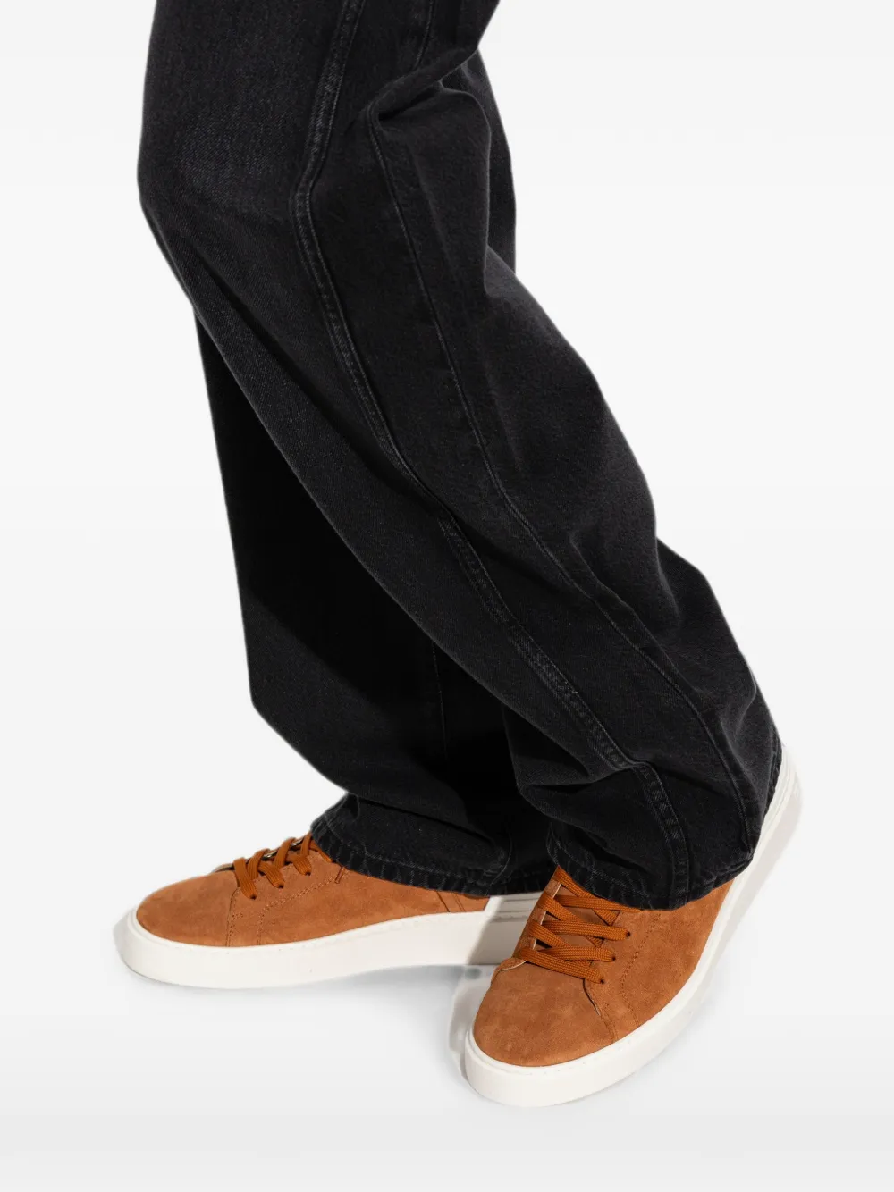 Balmain b-court shearling-trim sneakers Bruin