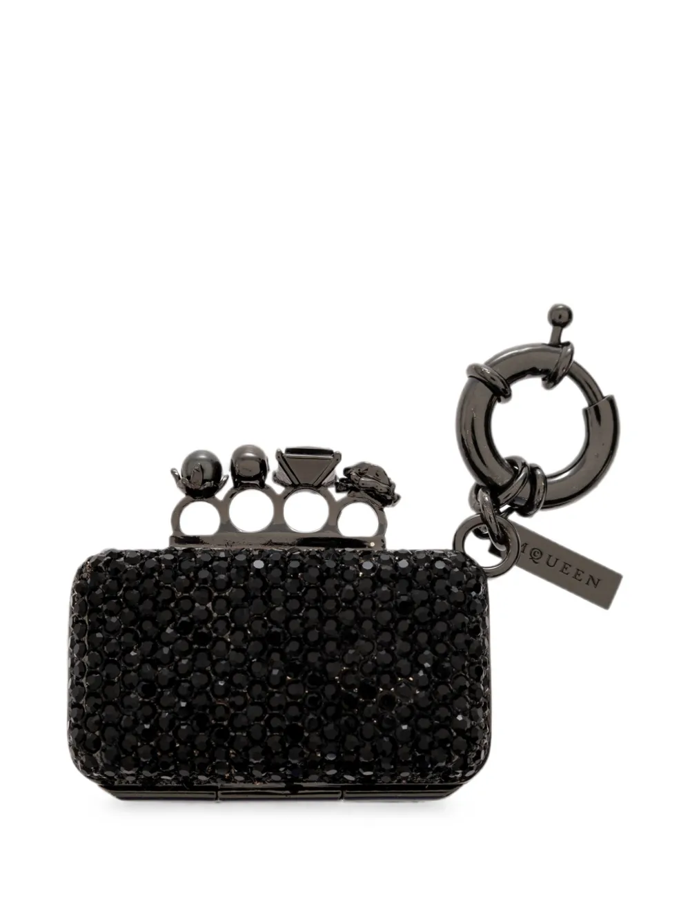 Alexander McQueen Knuckle clutch tassenbedel Zwart