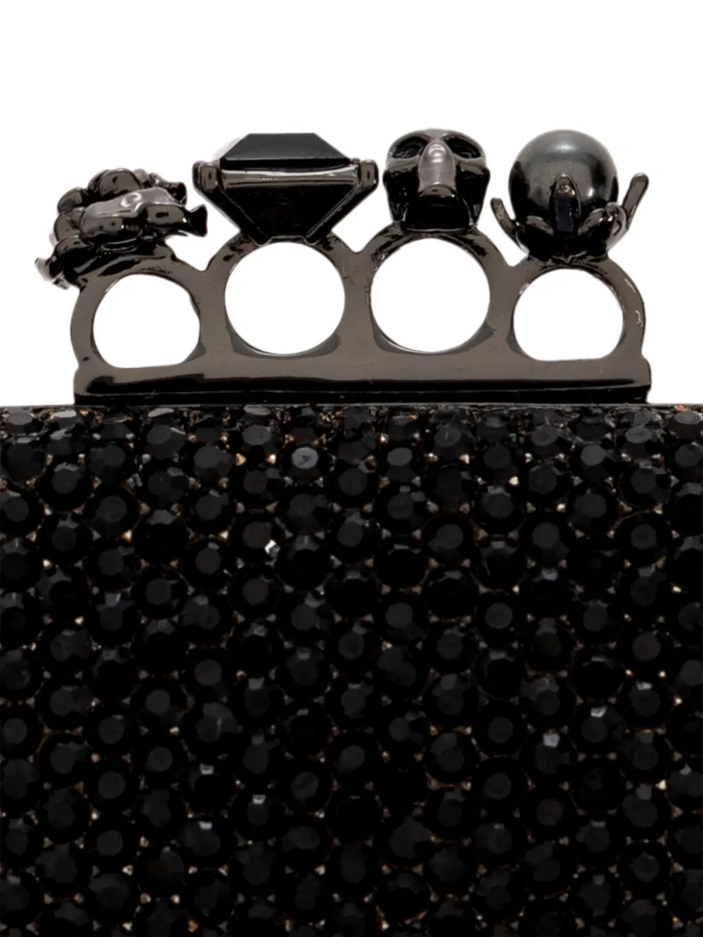 Alexander McQueen Knuckle clutch tassenbedel Zwart
