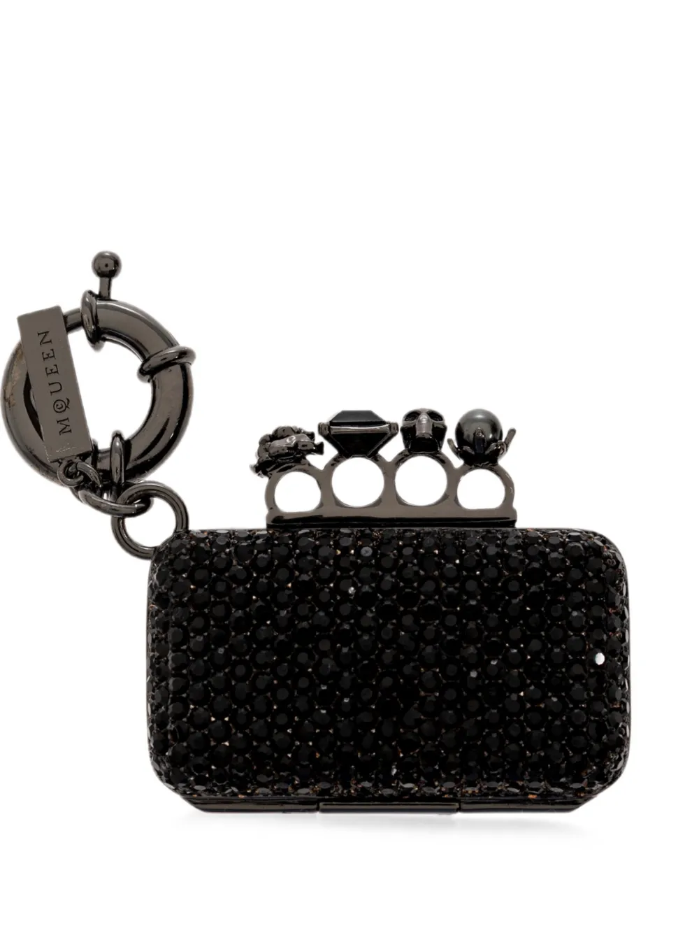 Alexander McQueen Knuckle Clutch Charm bag charm - Schwarz