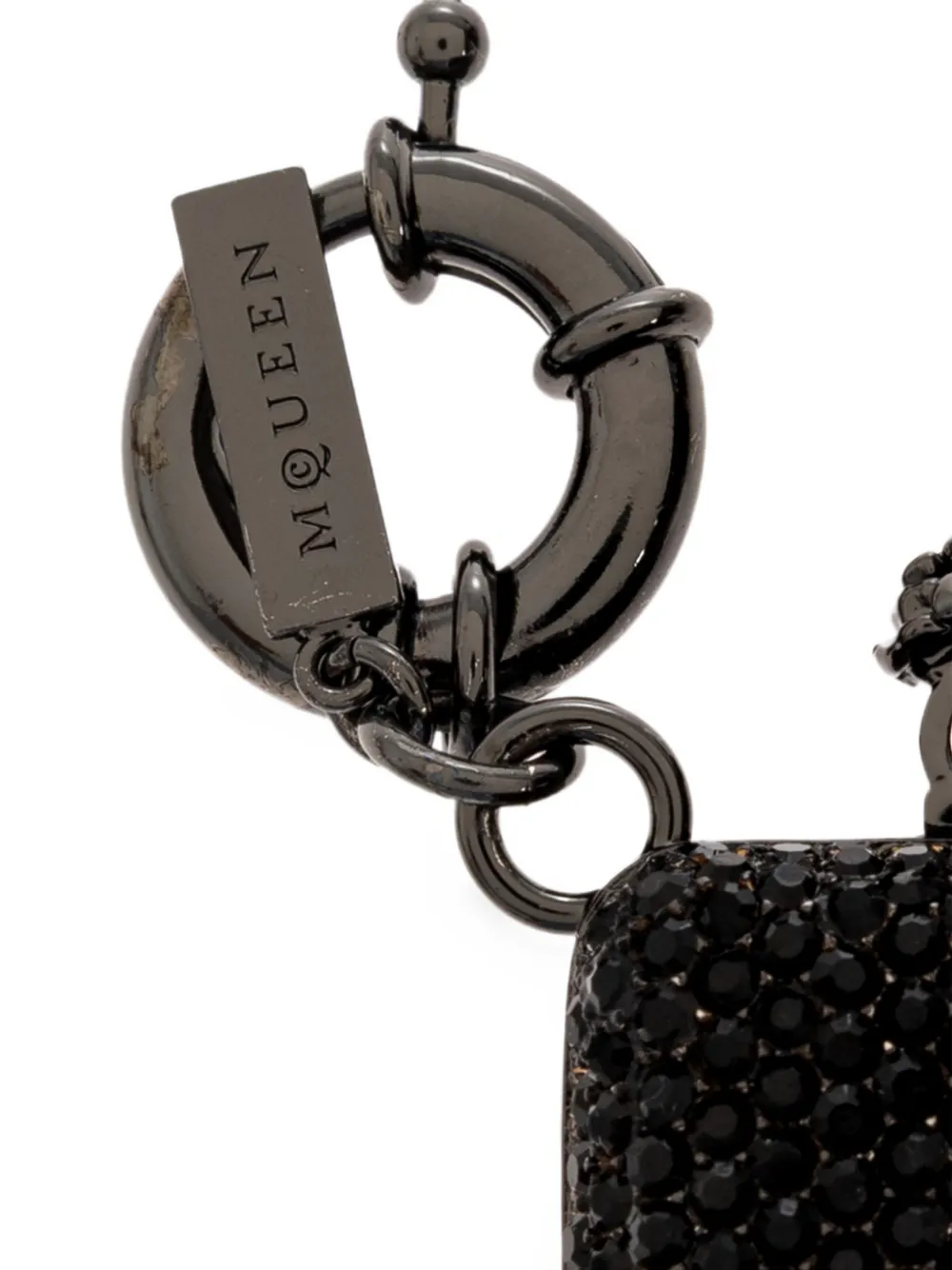 Alexander McQueen Knuckle clutch tassenbedel Zwart