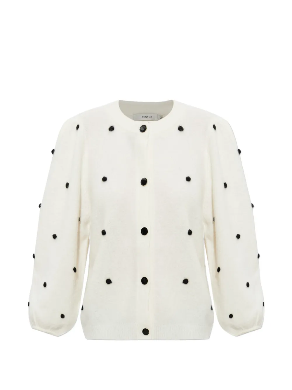 Gestuz Gzalpha puff-sleeve cardigan - Bianco