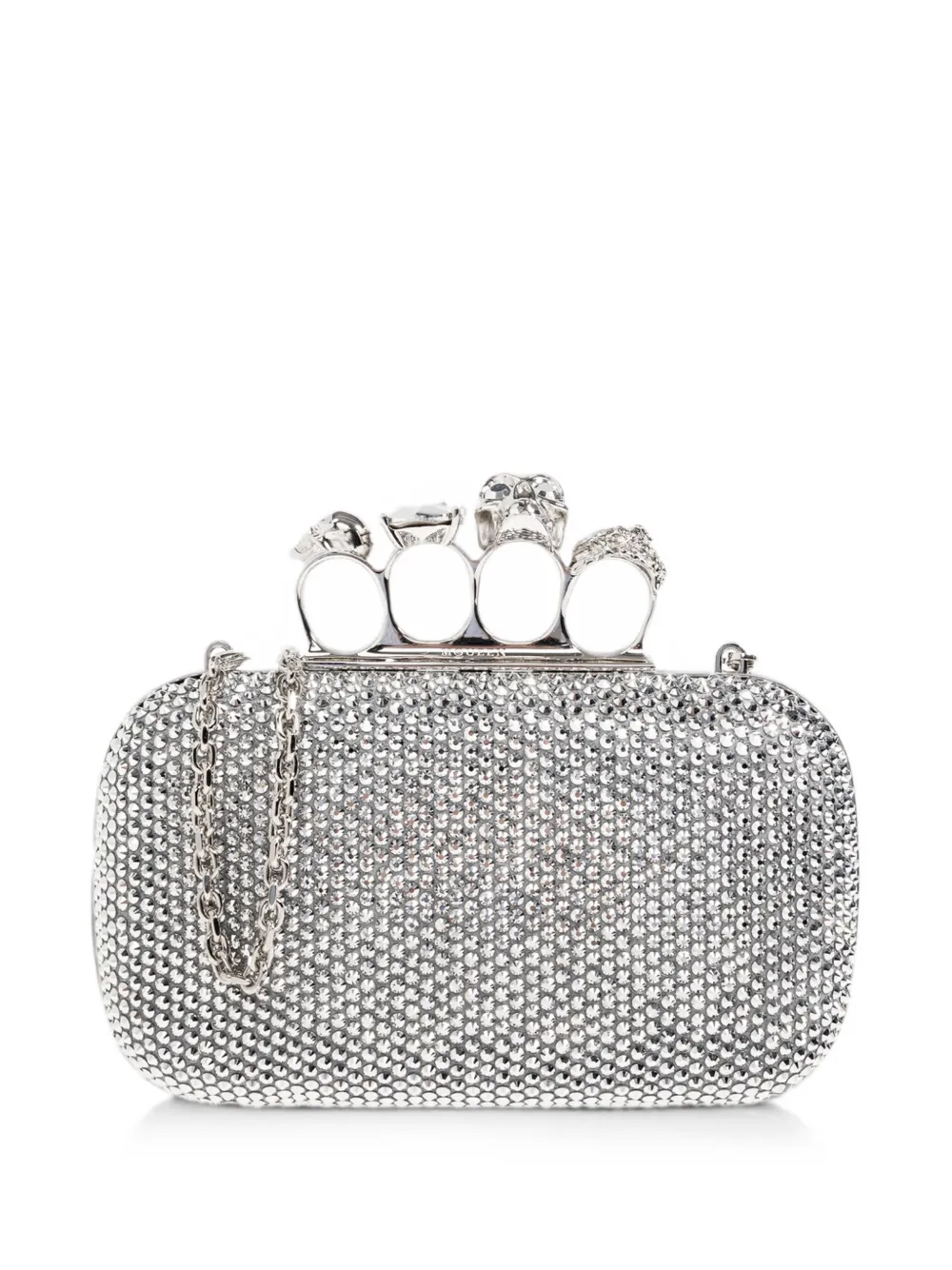 Alexander McQueen Knuckle Clutch clutch bag - Argento