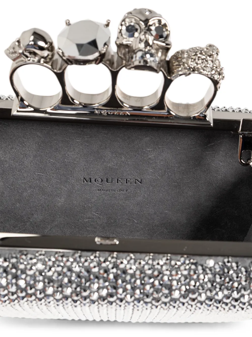 Alexander McQueen Knuckle Clutch Clutch Bag in Silver, view 5