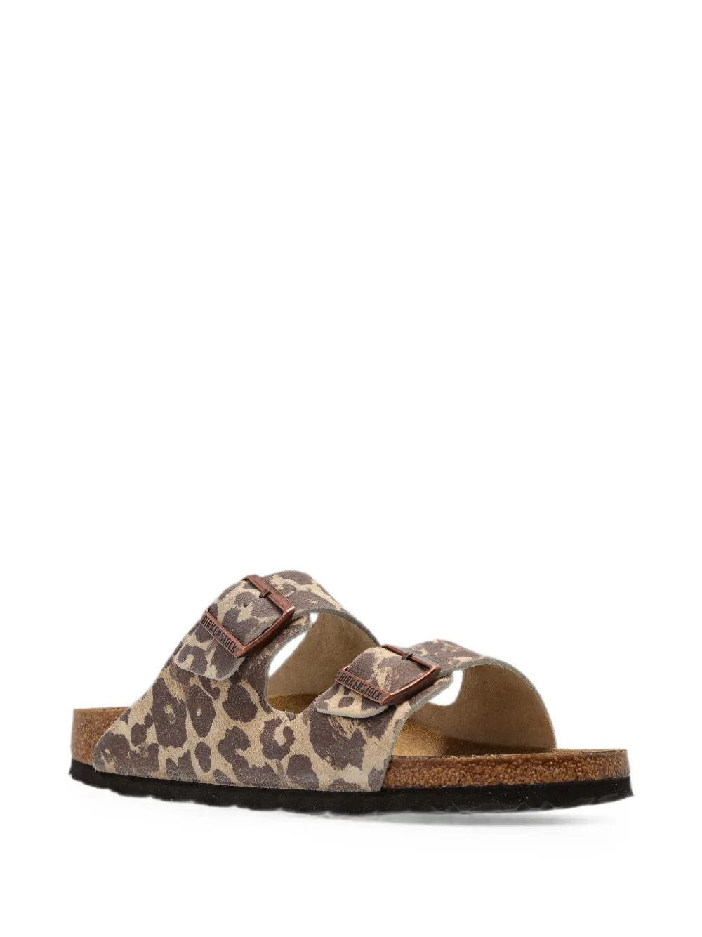Birkenstock Arizona leopard-print sandals Beige
