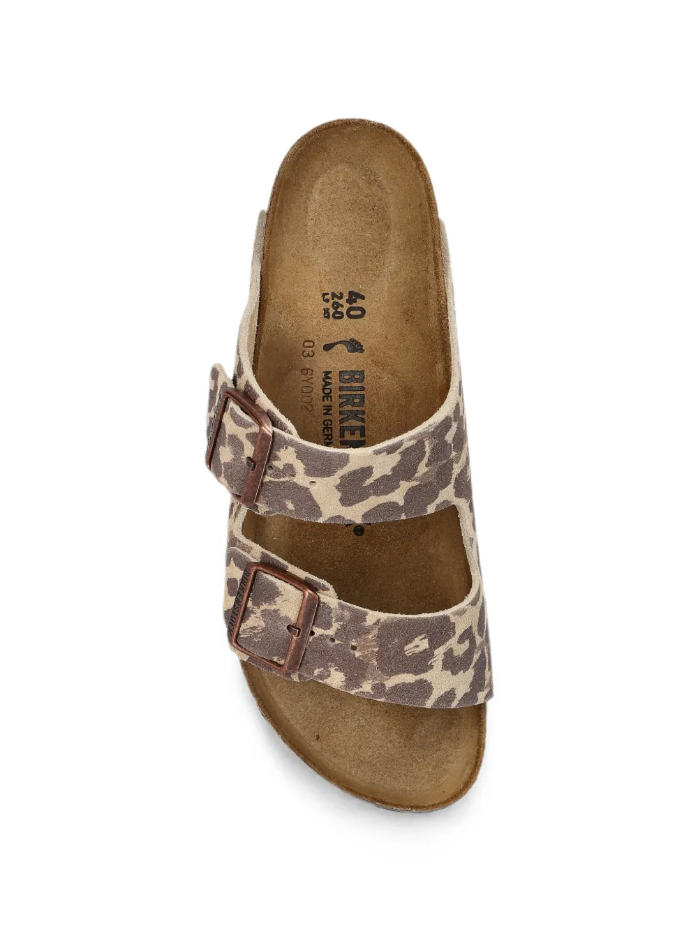 Birkenstock Arizona leopard-print sandals Beige