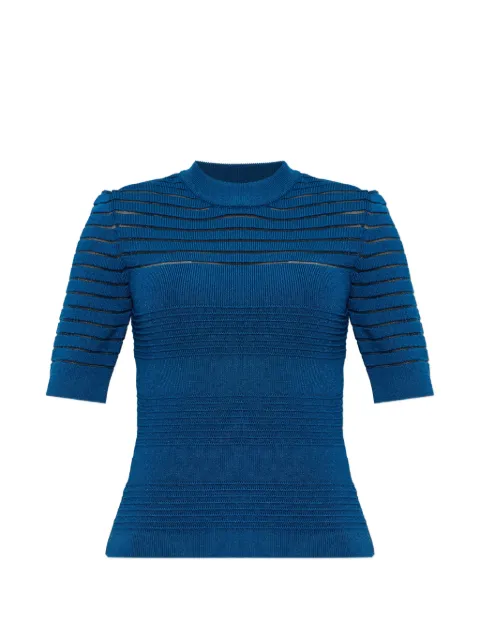 Balmain Blusa com recorte translúcido