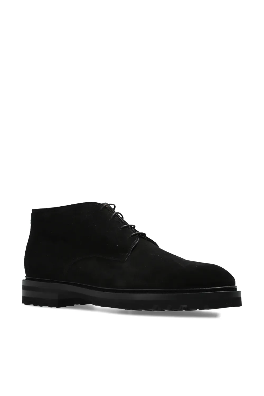 Kiton suede desert boots Zwart