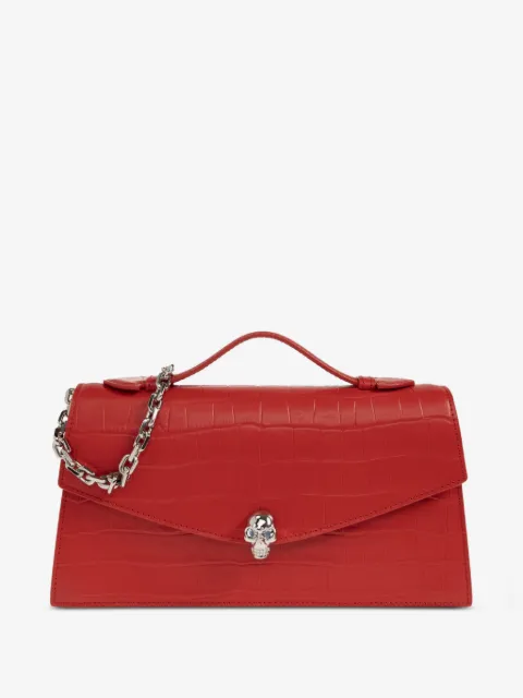 Alexander McQueen Skull croc-effect tote bag