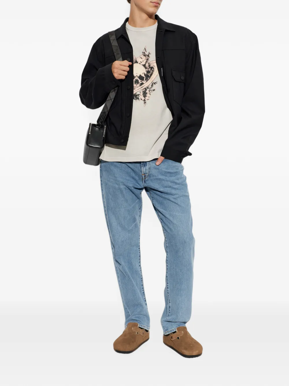 PS Paul Smith T-shirt met doodskopprint Grijs