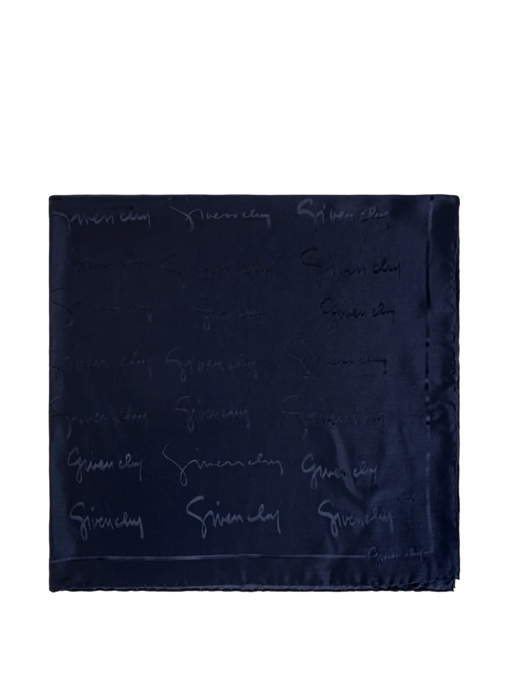 Givenchy logo-print silk scarf - Blau
