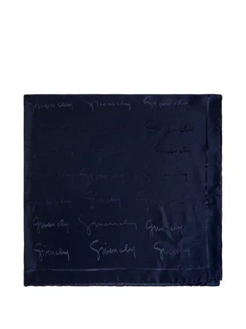 Givenchy logo-print silk scarf