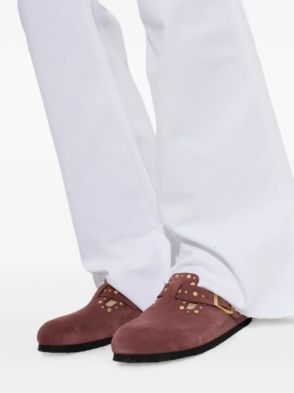 Birkenstock Boston rivet-border clogs Roze