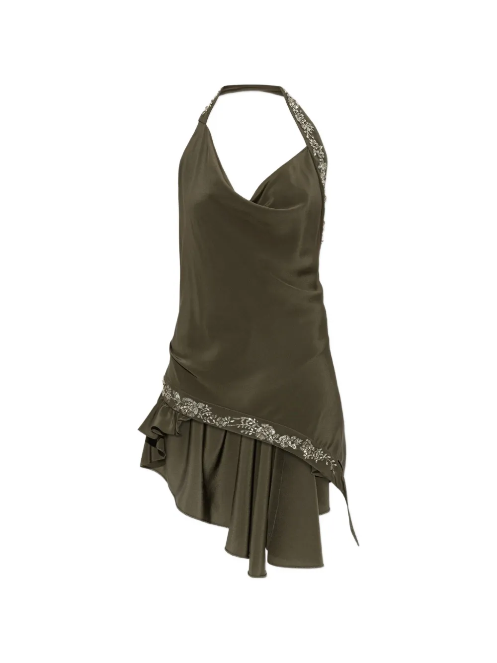 Alexander McQueen shimmering appliqués silk top - Verde