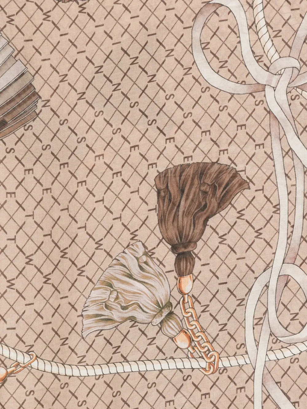 TWINSET Sjaal met kettingprint Beige