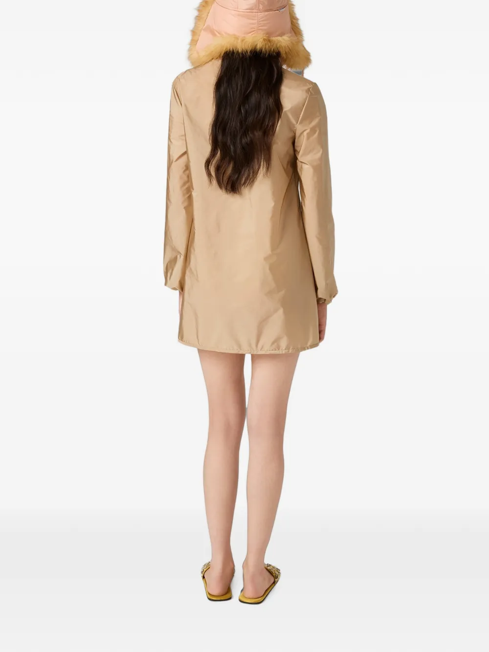 Miu Jurk van technische stof Beige