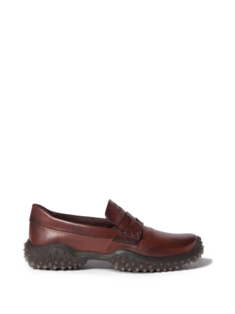 Miu Miu leather loafers - Braun