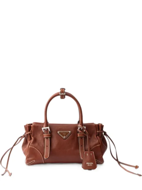 Prada small Karin buckled leather tote bag