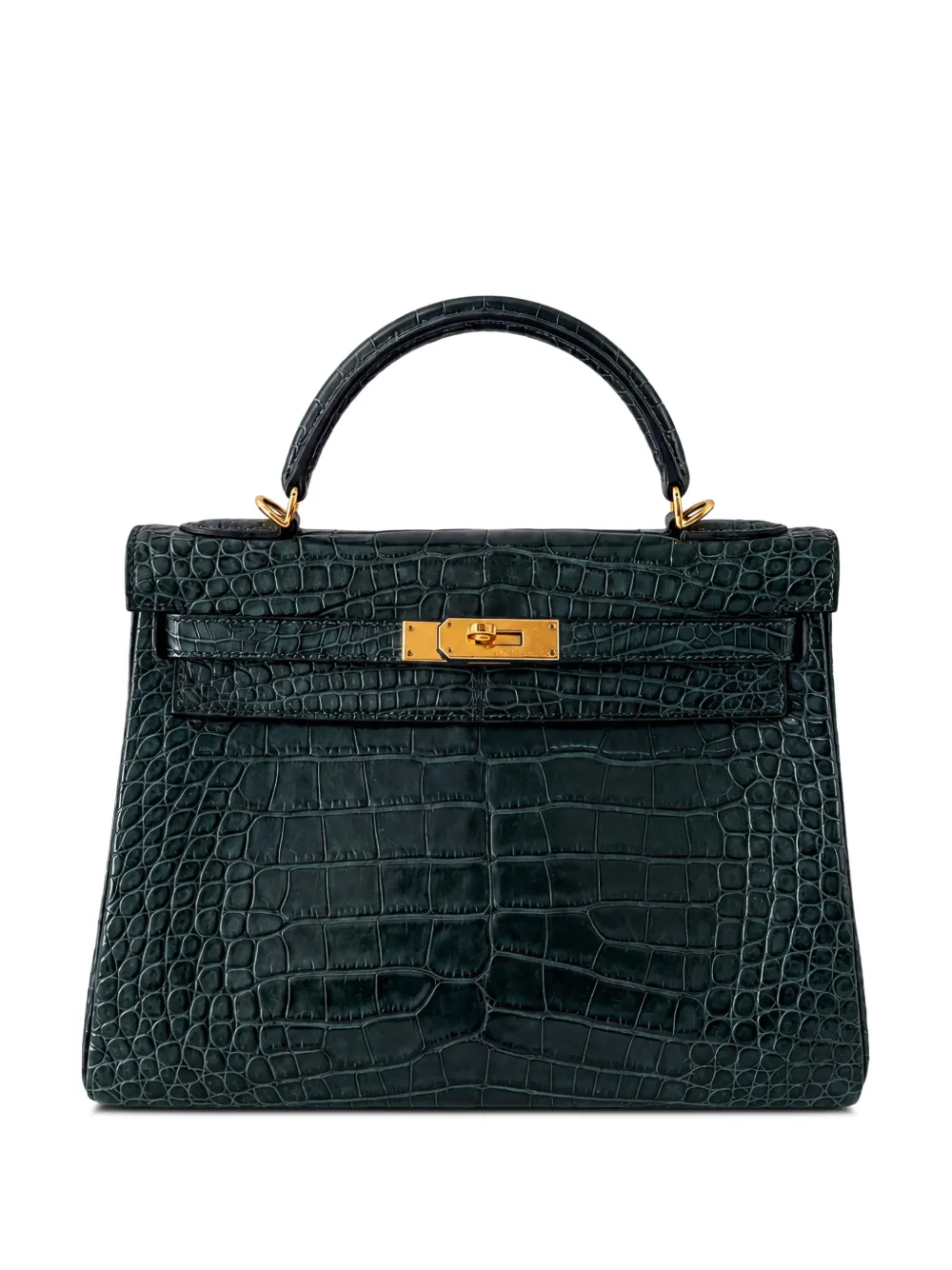 Hermès Pre-Owned 32 Kelly leather tote bag - Verde