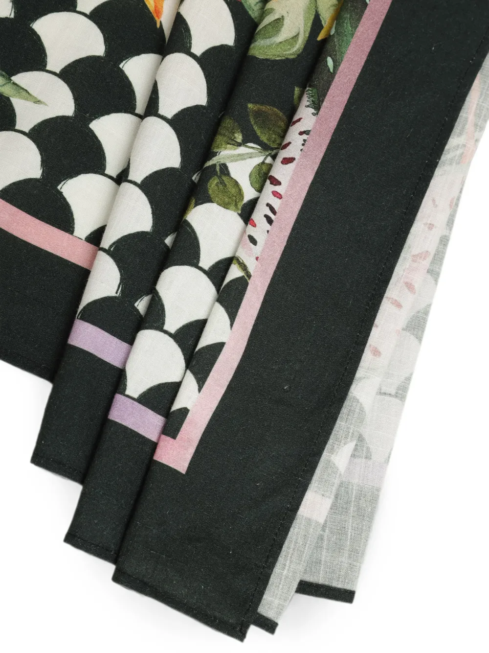 Amir Slama Wikkelrok met bloemenprint en geometrisch patroon Zwart