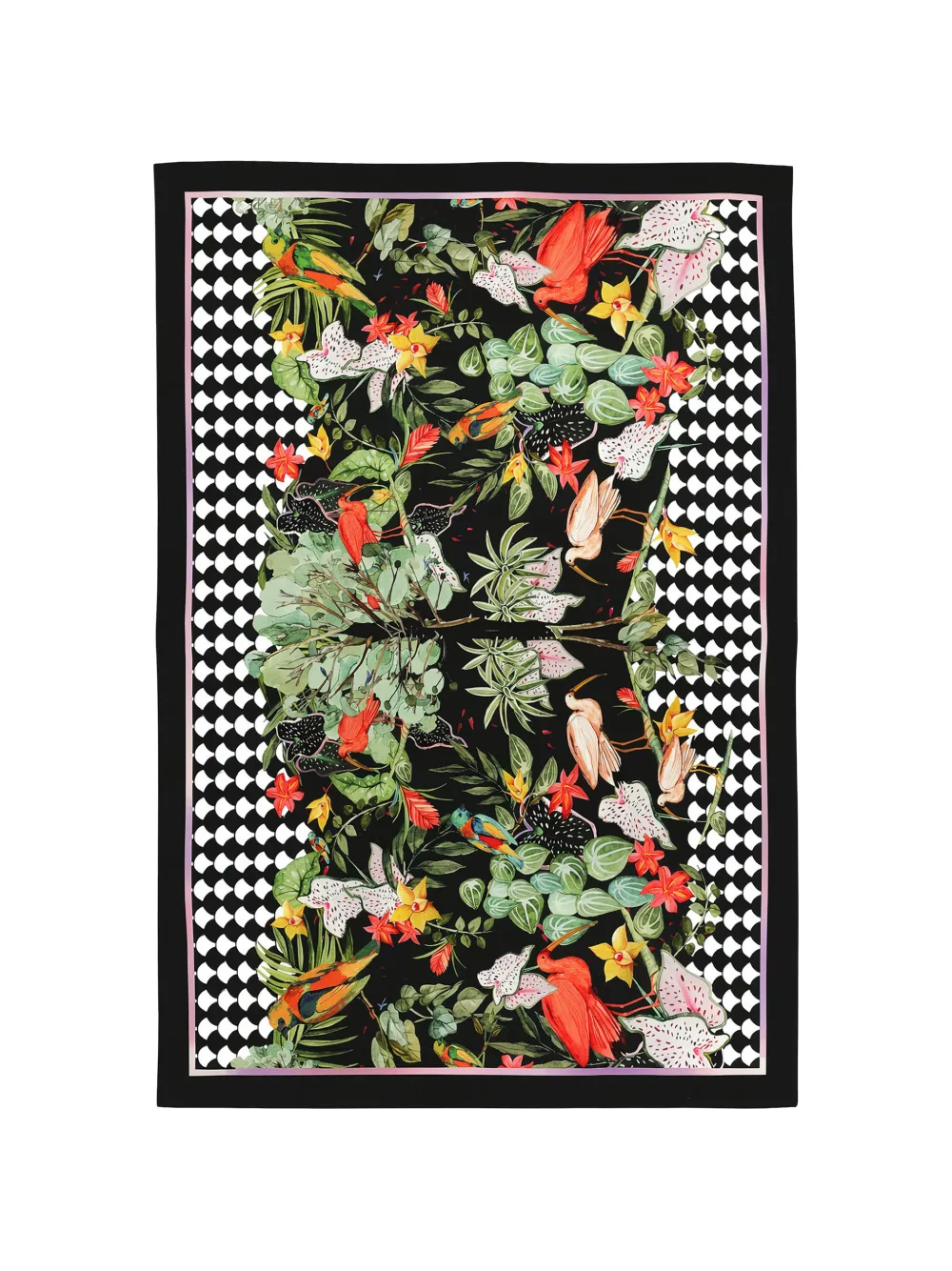 Amir Slama Wikkelrok met bloemenprint en geometrisch patroon Zwart