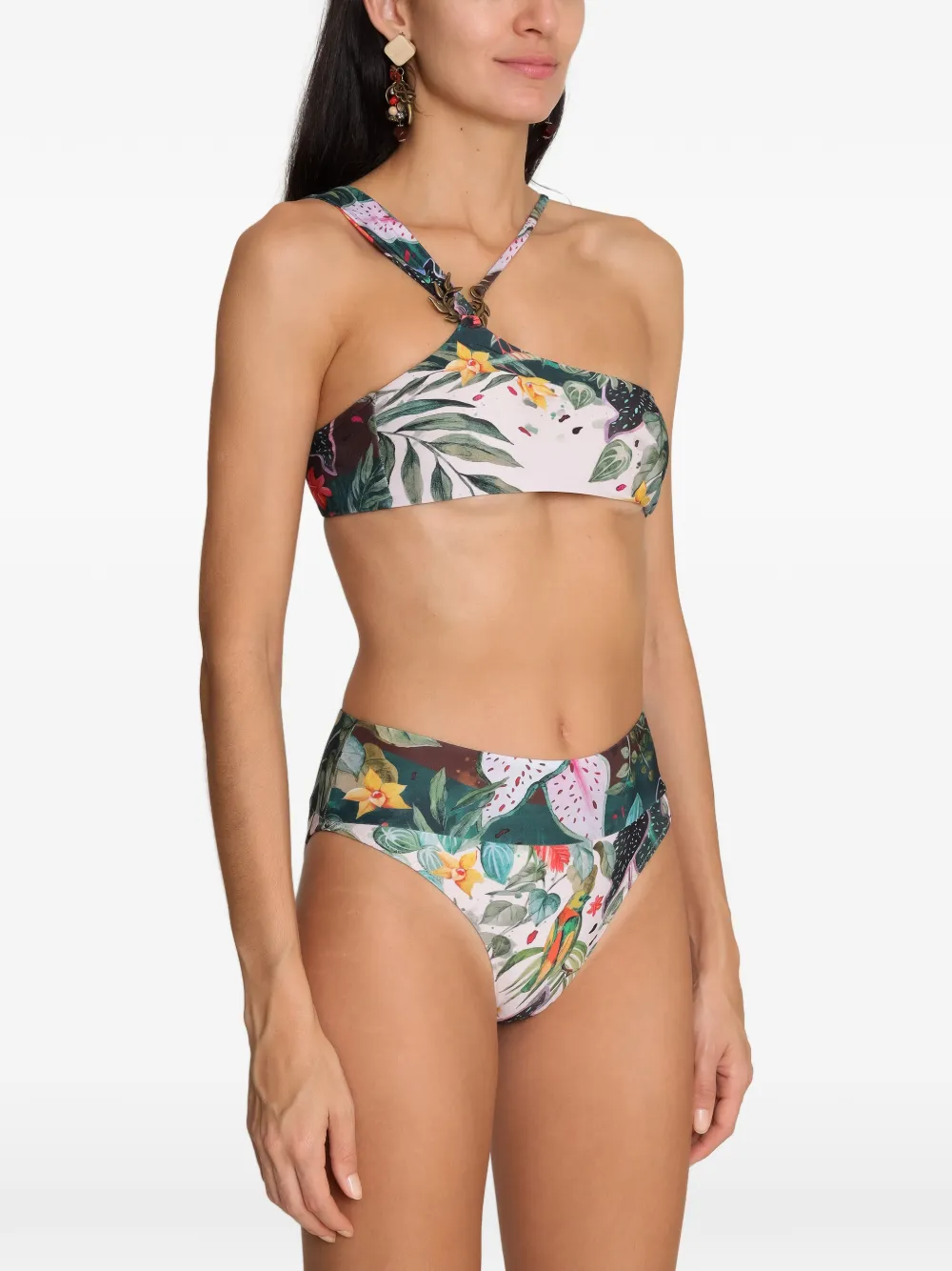 Amir Slama x Avatim bikini met tropische print Beige