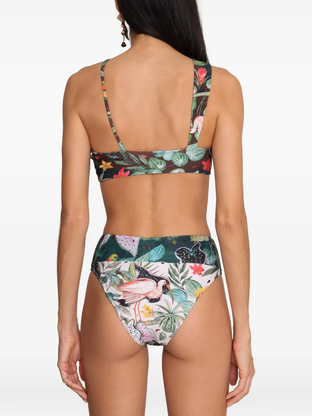 Amir Slama x Avatim bikini met tropische print Beige