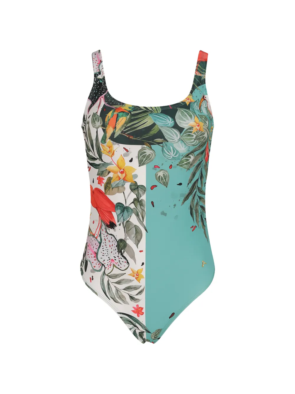Amir Slama Costume da bagno a fiori - Verde