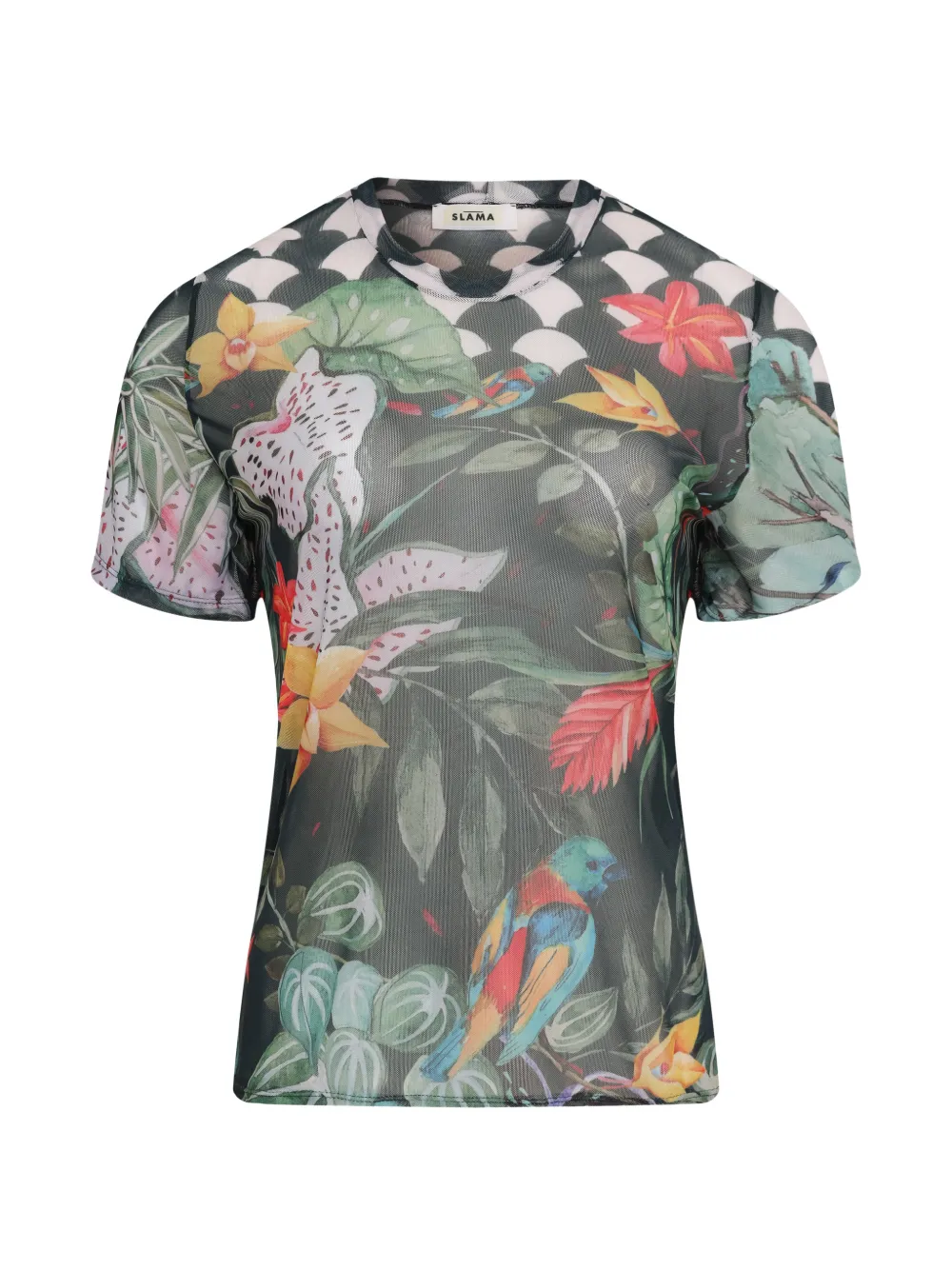 Amir Slama T-shirt a fiori - Nero