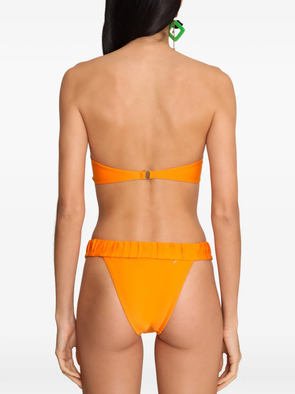 Amir Slama Bandeau bikini met plooien Oranje