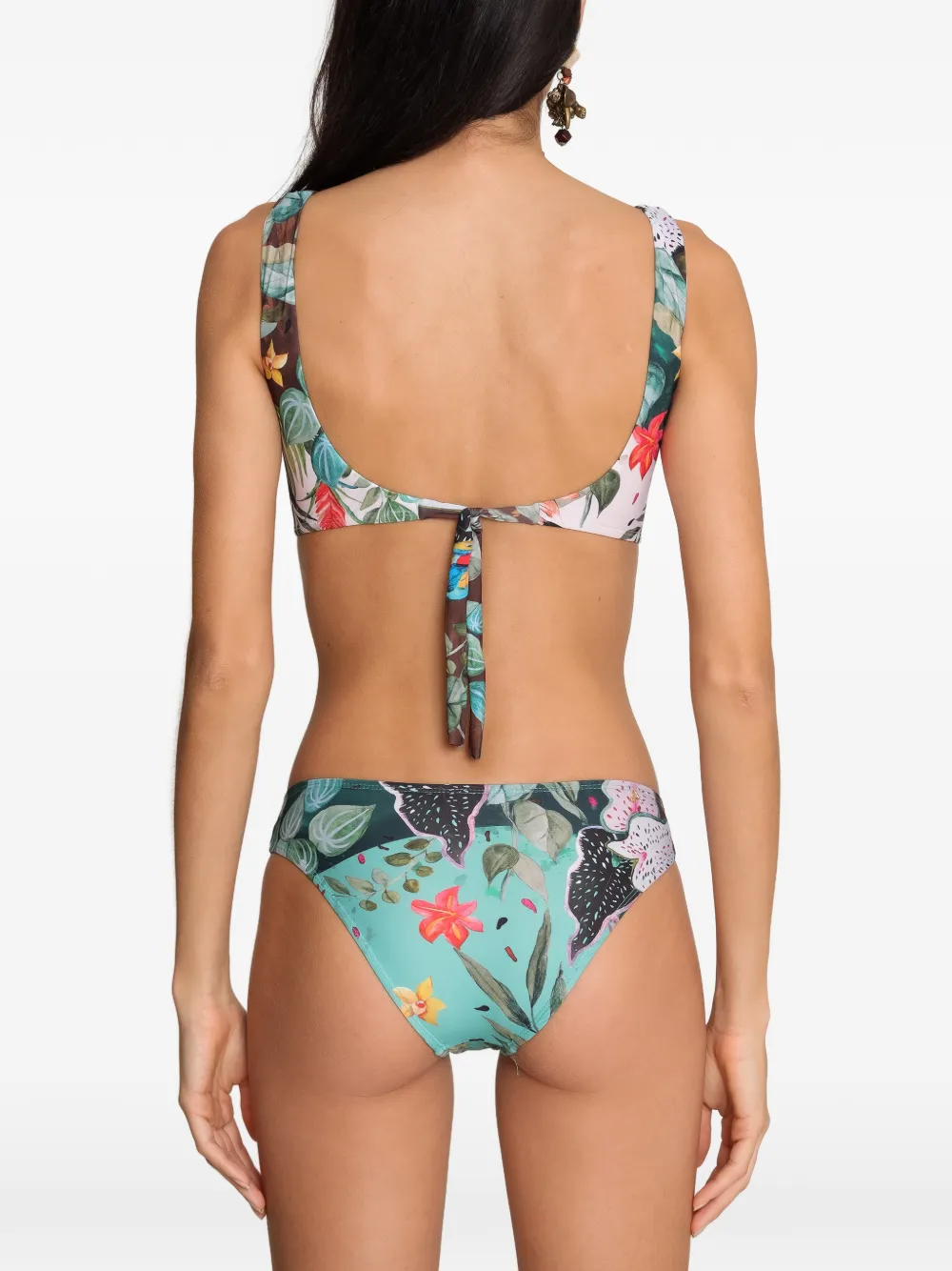 Amir Slama x Avatim bikini met tropische print Groen