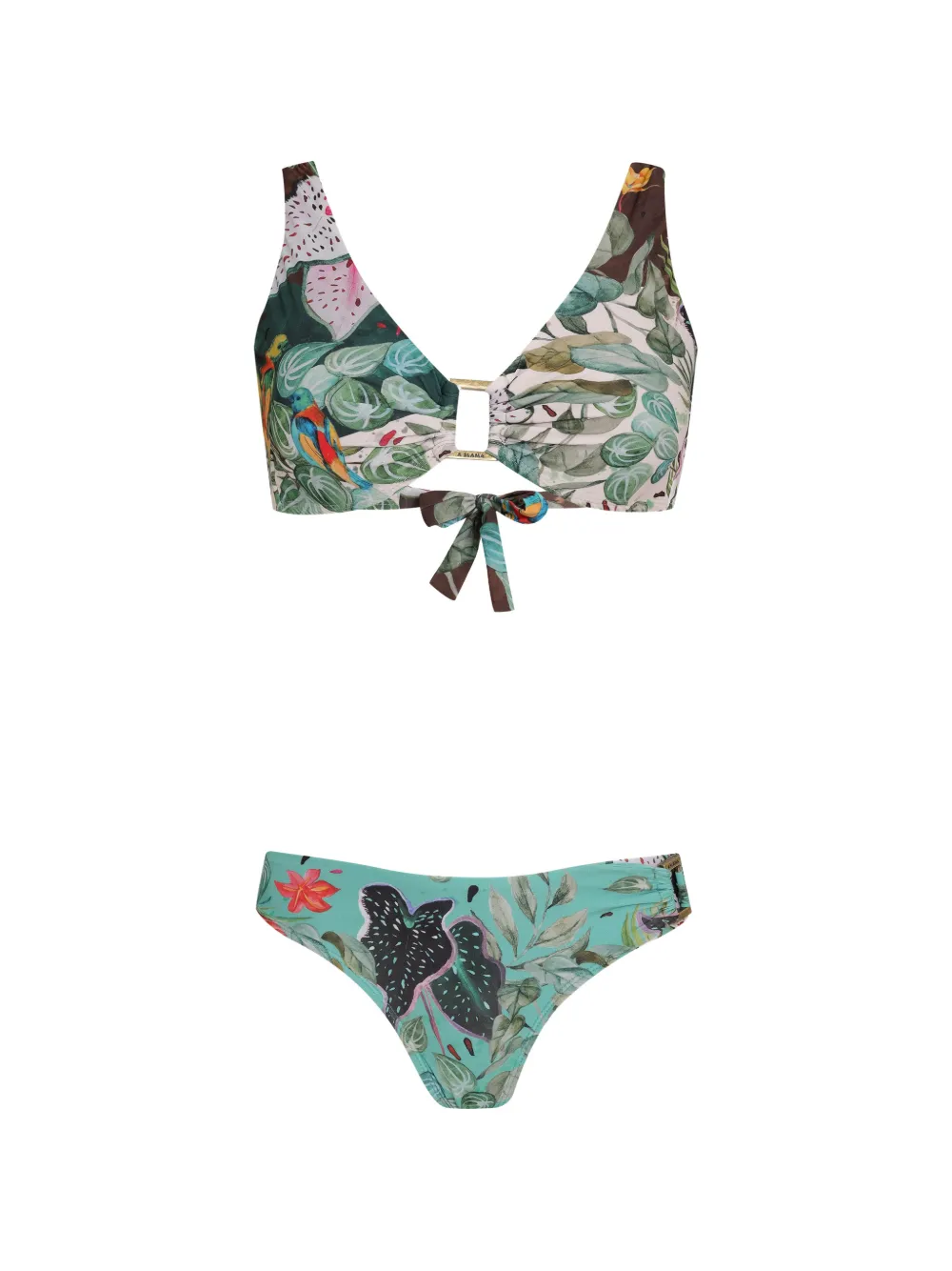 Amir Slama Bikini con stampa - Verde
