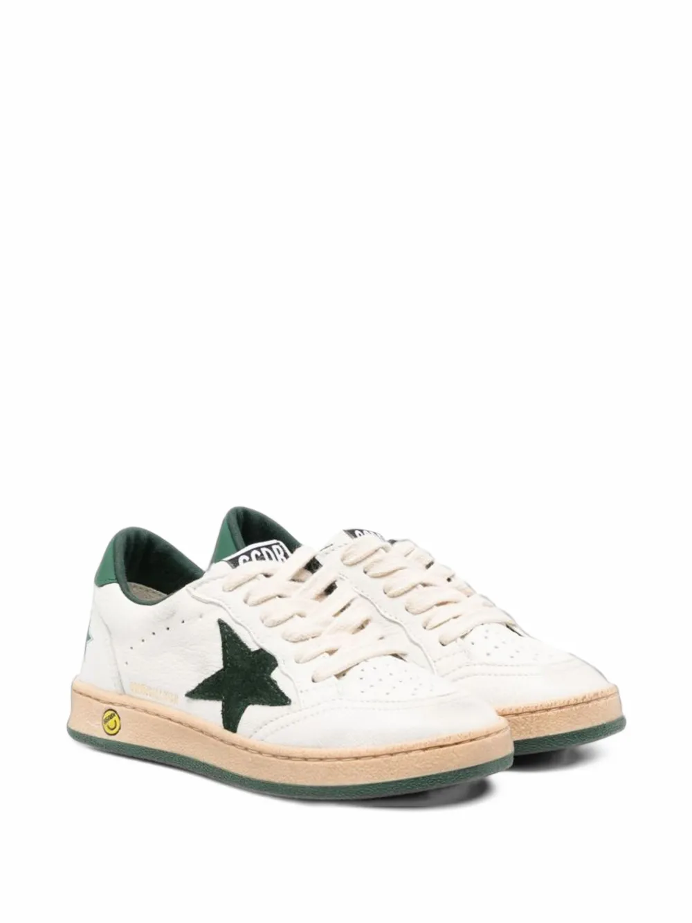 Golden Goose Kids Star Patch leather sneakers - Bianco